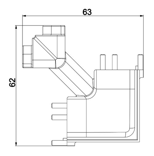 Connection d'angle en bas AC