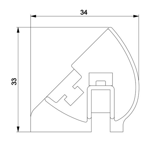 Abschlusskappe für 508553 unten li.