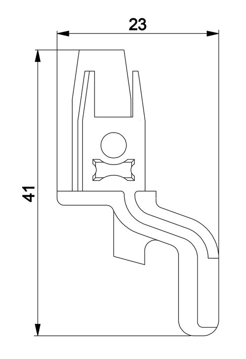 Glisseur renversé fixe AC 2/3 volets