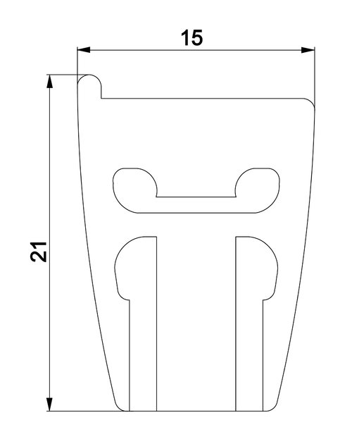 Abdeckkappe oben für D 8518 spiegelb.