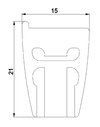 Abdeckkappe oben für D 8518 spiegelb.
