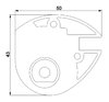 Pied support haut miroir