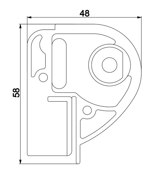Pied support bas pour D 8644 miroir