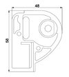 Pied support bas pour D 8644 miroir