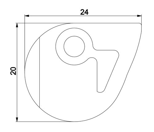 Connecteur angle Porteteil ES-Glas