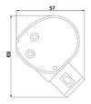 pièce de connexion pour D 8648 miroir