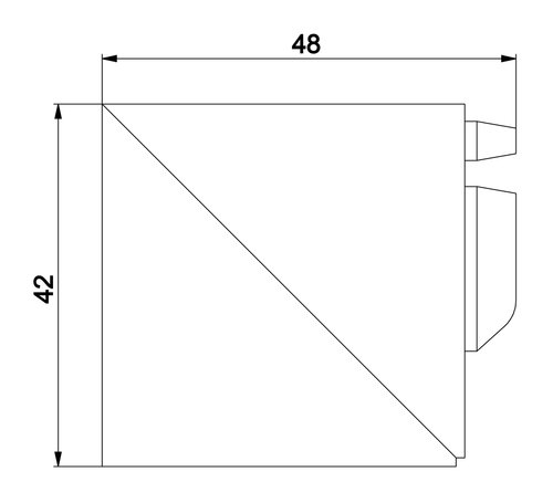 Déc.d'angle 40-40 gauche haut/droite bas