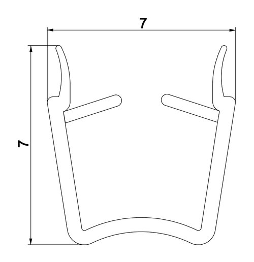 Profilé de serrage horizontale
