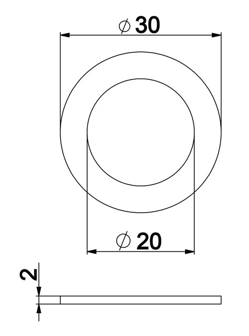 Dichtring 30x20x1.5mm