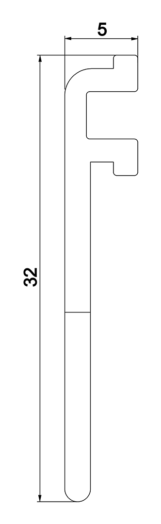 Anschlagleiste transparent