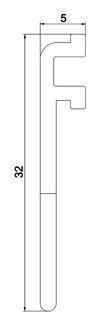 Anschlagleiste transparent