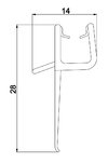 Wannendichtung gebogen ( 543 mm links )