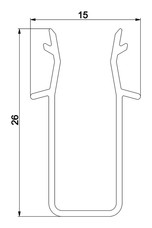 Profilé PVC p. cadre d'enc. (v. 250043)
