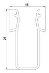 Profilé PVC p. cadre d'enc. (v. 250043)
