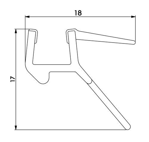 Profilé d'écoulement 6mm courbe