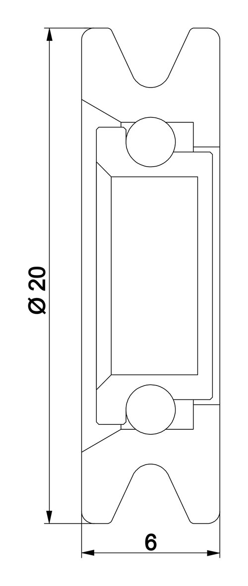 Kugellager (für Rollenhalter 91)