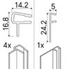 OA-ST Kit de baguettes verticales VG 3 pièces niche