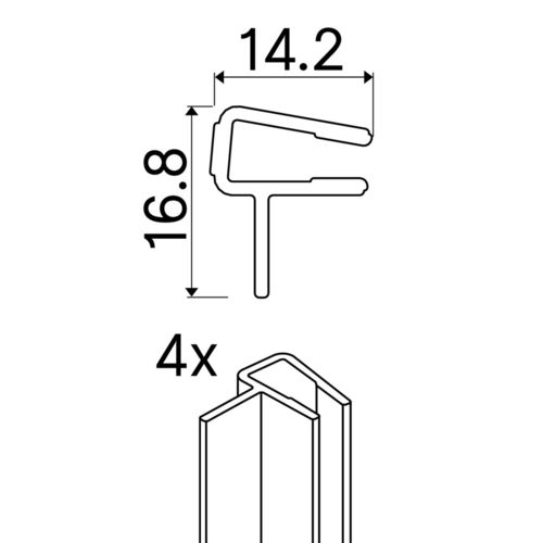Baguettes verticales 2 pièces niche
